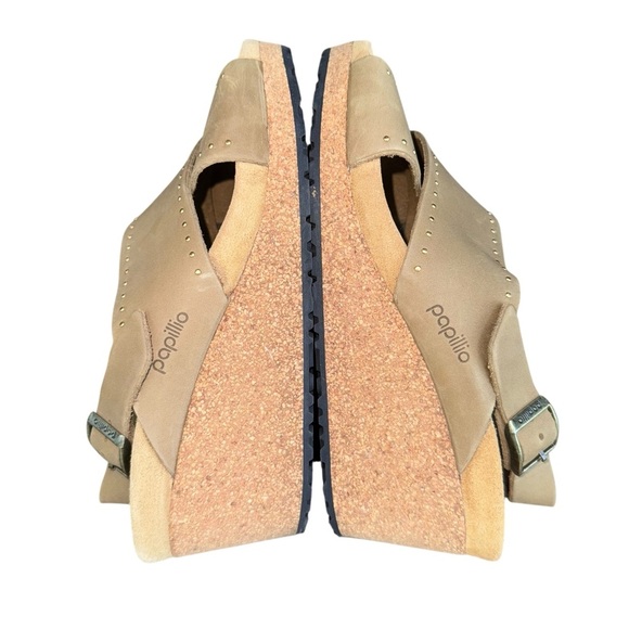 BIRKENSTOCK PAPILLIO Samira Rivet Wedge Sandals Tan EU Size 37 - Picture 8 of 12
